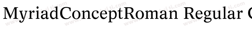 MyriadConceptRoman Regular GBpc EUC字体转换